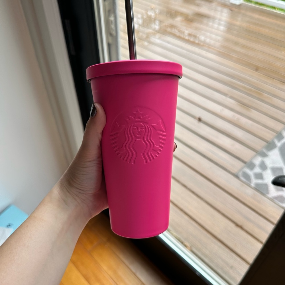 Matte Pink Starbucks Tumbler